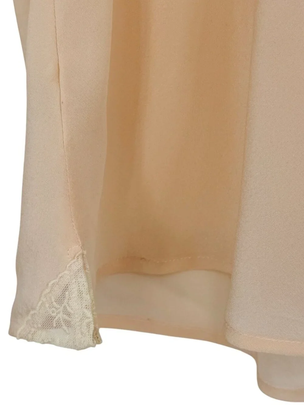Urban Outfitters Pale Pink Silk Lace Trim Camisole Top | Mid 2010s Romantic Boho - Picture 10 of 16